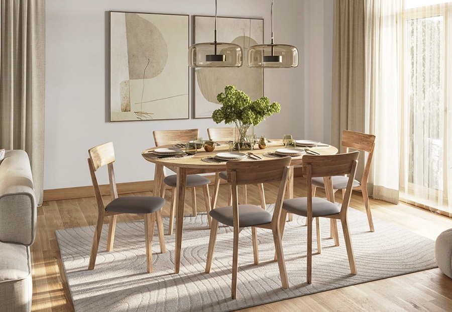 KATMANDU MEBLE - ORBETELLO Stół okrągły rozkładany 110-160 | Dąb | KULSR110