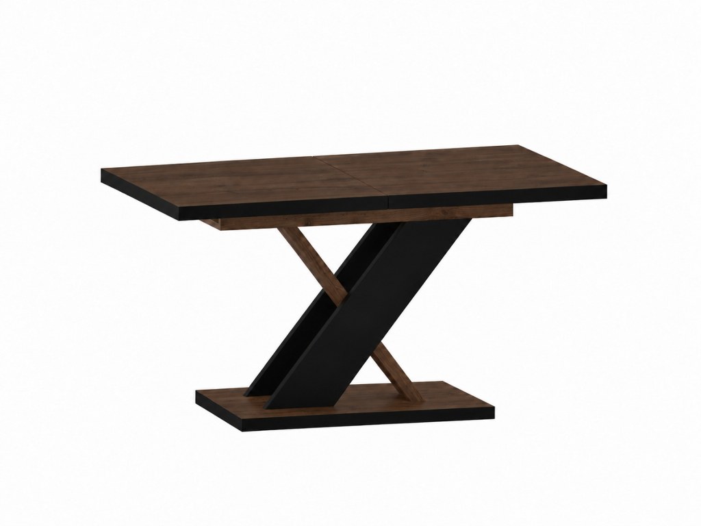 FURNITEX - ST16-FX Stół | Rozkładany | 138-208x85 | Orzech Elegant / czarny