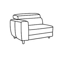 Bydgoskie Meble - BOSTON Segm.1,5RF ele L | Lewy z elektryczną funkcją relax