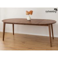 KATMANDU MEBLE - ORBETELLO Stół okrągły rozkładany 110-210 | Tabacco | KULSR1102x50T