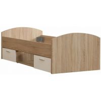 Forte - WINNIE Łóżko WNL09-Q36 | Dąb Sonoma