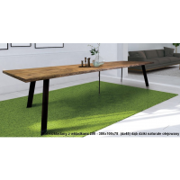 ORTUS - ROMANO Jesion Stół rozkładany | Krawędź naturalna | Grubość blatu 4 cm