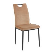 FURNITEX - K13-FX Krzesło | Velvet | Cappuccino | Nogi czarne