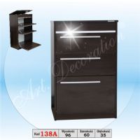 Art. Decoration - 138A Szafka na buty z wstawką aluminiową