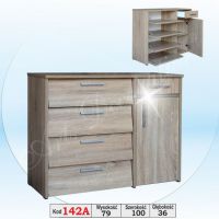 Art. Decoration - 142A Szafka na buty z wstawką aluminiową