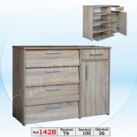 Art. Decoration - 142B Szafka na buty bez wstawki aluminiowej