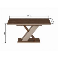 FURNITEX - ST16-FX Stół | Rozkładany | 138-208x85 | Orzech Elegant / kaszmir