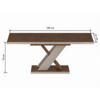 FURNITEX - ST16-FX Stół | Rozkładany | 138-208x85 | Orzech Elegant / kaszmir