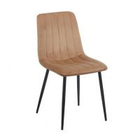 FURNITEX - K17-FX Krzesło | Velvet | Cappuccino | Nogi czarne