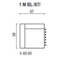 Sofalive - COCO FOTEL 1M(67) BL Z BOKIEM LEWYM