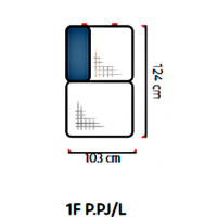 UNIMEBEL - DIVERSO II Moduł 1F P.PJ lewy narożny z pojemnikiem