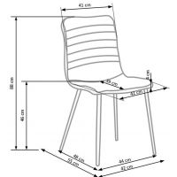 HALMAR - K251 Krzesło | Popiel