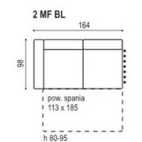Sofalive - COCO SOFA 2MF(67)BL Z LEWYM BOKIEM I FUNKCJĄ
