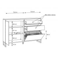 Forte - QUAYLE Szafka na buty L QXLK231L-M733