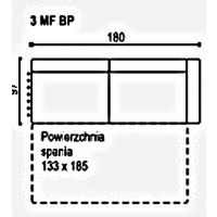 Sofalive - EBRO 3MF BP MODUŁOWA SOFA 3 Z BOKIEM I FUNKCJĄ SPANIA