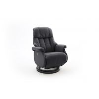 MC AKCENT - CALGARY COMFORT L Fotel Relax z podnóżkiem | Czarny | Stelaż Czarny | 64032SX5