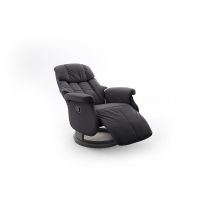 MC AKCENT - CALGARY COMFORT L Fotel Relax z podnóżkiem | Czarny | Stelaż Czarny | 64032SX5