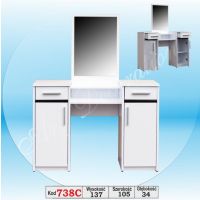 Art. Decoration - 738C Toaletka z czarna wstawką w połysku