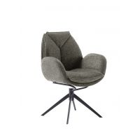 MC AKCENT - ASSENTO B Krzesło z podłokietnikiem | Tkanina cappuccino | Stelaż lakier czarny mat | Obrót siedziska | ASBA62CX | ASGE14SM