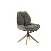 MC AKCENT - ASSENTO B Krzesło | Tkanina cappuccino | Stelaż dąb lity lakier | Obrót siedziska | ASBS62CX | ASGE24HL