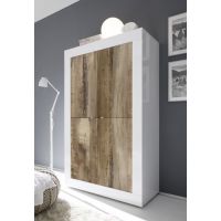 MC AKCENT - BASIC Komoda 209015-04P | Wysoka | 4 drzwi | Laminat klon Pero