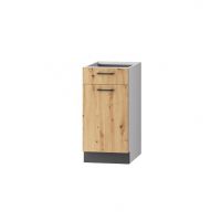 Stolkar - CLARA Szafka D40S/1 P/L | Dolna 40 | 1 drzwi 1 szuflada | Dąb artisan