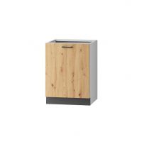 Stolkar - CLARA Szafka D60PC P/L | Dolna 60 | 1 drzwi | Pod płytę grzewczą | Dąb artisan