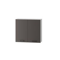 Stolkar - CLARA Szafka W80SU | Górna 80 | 2 drzwi | Z ociekarką | Szary grafit