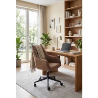 HALMAR - CLIO Fotel obrotowy | brązowy