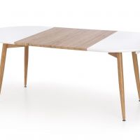 HALMAR - Stół Caliber 160-200x90, biały / dąb san remo