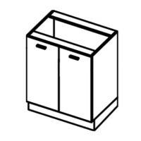 LAYMAN - ELIN Szafka D6 P/L | Dolna 60 | 2 drzwi