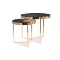 SIGNAL - Delia II Ława | Efekt marmuru | Stelaż złoty | DOSTĘPNA OD RĘKI