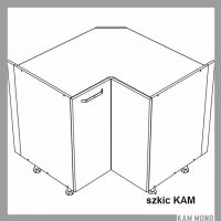 KAM - KAMMONO Szafka DRP 90 | Dolna narożna | Front frezowany