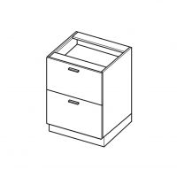 LAYMAN - ITALIA Szafka DS6/2 | Akryl | Szafka dolna 60 | 2 szuflady