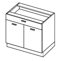 LAYMAN - ELIN Szafka DS9/1 | Dolna 90 | 1 szuflada 2 drzwi (starmotion)