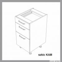 KAM - KAMMONO Szafka DSS.../3 | MN 40-90 | Dolna | 3 szuflady | Front frezowany