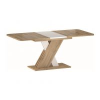 SIGNAL - EXEL Stół 140-180x85 | Dąb Wotan | Biały Mat | z MR