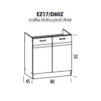 LIVEO - ELIZA Szafka EZ17/D80Z | Dolna 80 | Zlewozmywakowa
