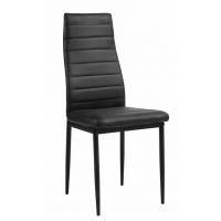 FURNITEX - F261-3-KD Krzesło | Ekoskóra | Czarne