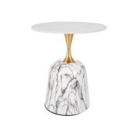 SIGNAL - FAMA Ława | Biały efekt marmuru