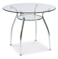 SIGNAL - STÓŁ FINEZJA A transparentny/chrom