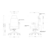 UNIQUE MEBLE - SONIC Fotel Obrotowy 8125BG | Czarny