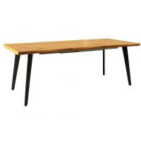 SIGNAL - FRESNO Stół 150-210x90 | Dąb | Czarny Mat