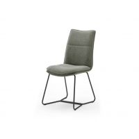 MC AKCENT - HAMPTON S Krzesło stelaż rurka lakier czarny mat | uchwyt tylny | tkanina szenil oliwka | HAKS51OL