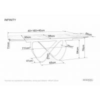 SIGNAL - INFINITY CERAMIC Stół 160-240x95cm | TAJ MAHAL Beż | Stelaż miedziany