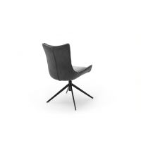 MC AKCENT - KITAMI Krzesło | Tkanian Antracyt | Stelaż Metal Czarny Mat | Obrót siedziska | KT4S68AN