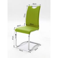 MC AKCENT - KOELN Krzesło na płozie | ekoskóra turkusowa | KOEC10PE