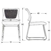 STEMA - Krzesło CN-62/CH | Czarny | Stelaż na płozie