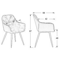 STEMA - Krzesło CN-9220 | Szary