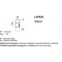 Meblomak - LIPARI element 1-os. 1FELP z funkcją silnik elektryczny prawy